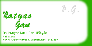 matyas gan business card