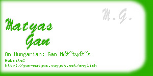 matyas gan business card